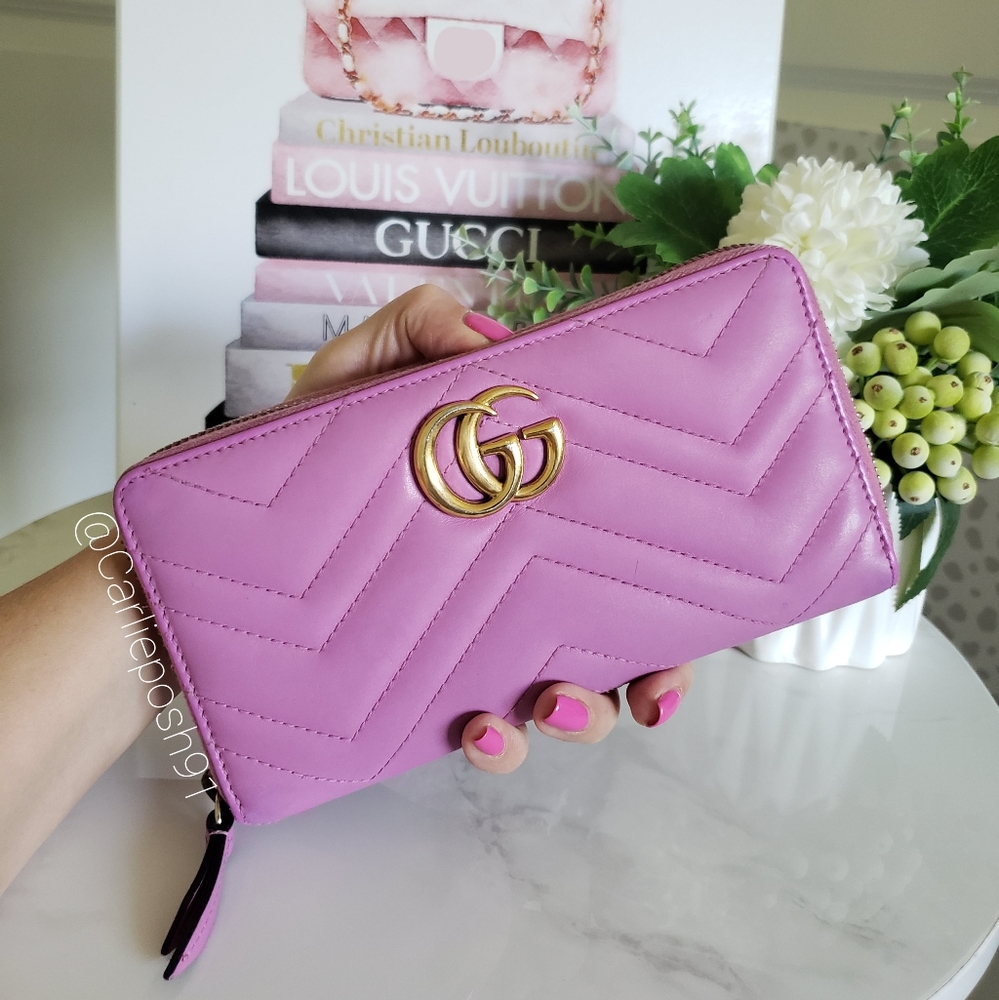 **SOLD** Authentic Pre-owned Gucci Marmont Zip Around Continental Wallet - Picture 3 of 14